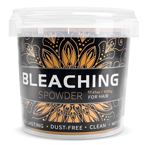 Hair Bleach 500g / 17.41oz, Large Capacity Salon Grade Bleach for Hair, Mild Bleach Powder Quickly Remove Hair Color, Refreshing Create Fashionable Styling