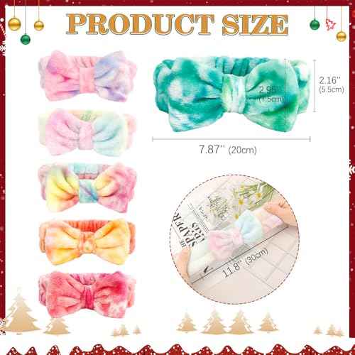 Skincare Headband 6 pcs Spa Headband for Washing Face Rainbow Cute Headbands Makeup for Teens Teenage Girl Gifts for Teen Girls Teens Girls Trendy Stuff Spa Gift Make up Head Band Christmas Stocking