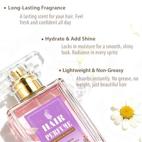 Hair Perfume for Women Long Lasting, Hydrating & Nourishing Hair and Body Mist, Honey Infused Chamomile Pheromone Perfume Hair Fragrance 1.69 fl.oz
