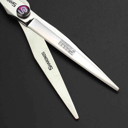 Sharonds 6/7 inch Professional Hair Cutting Scissors Set Hair Cutting Scissors Thinning Teeth Shears Set,Sliver Scissors,Barber,Salon,Hairdressing Scissors Kit,Japanese 440C Scissors (7-inch 2pc)