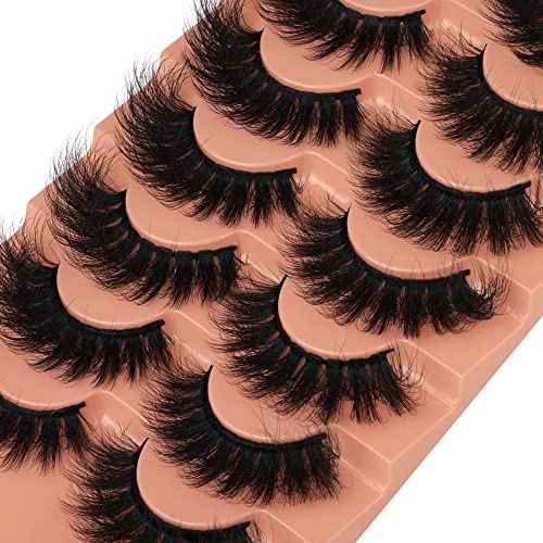 Mink Lashes Full Volume False Eyelashes 18mm Dramatic Faux Mink Eyelashes Natural Look Cat Eye Volume Eye Lashes Multipack by Focipeysa