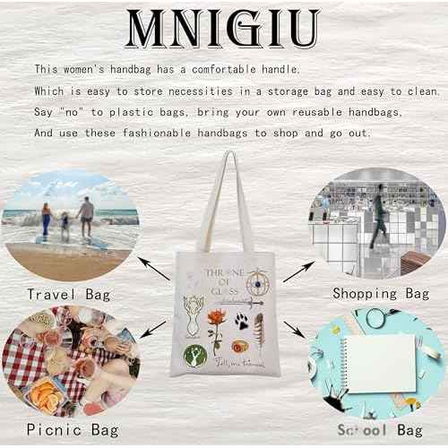 MNIGIU Book Merchandise Book Tote Fan Gift for Bookish Gifts