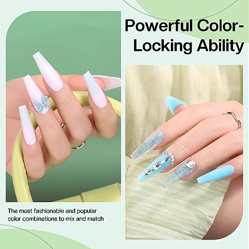 Morovan Poly Gel Nail Kit: 12 Colors Poly Gel Nail Polish Kit Poly Nail Gel Extensions Nail Kit Starter Kit DIY at home