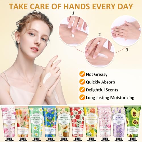 160 Pack Hand Cream Gifts Set, Christmas Gifts for Guests, Thank You Gifts, Bridesmaid Gifts, Birthday Gifts and Stocking Stuffers for Women, Bulk Hand Lotion Travel Size for Dry Cracked Hands