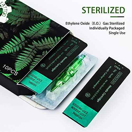 Ambition TREX Cartridges #10 Bugpin 15RM Disposable Tattoo Needles 15 Curved Magnum Medium Taper 1015RM 20Pcs for Rotary Tattoo Machine Supply