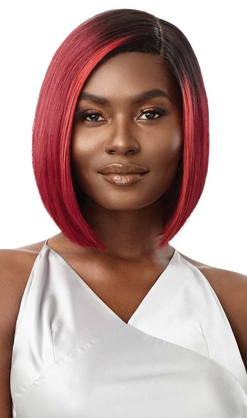 Outre Mytresses 100% Unprocessed Human Hair Custom Colored HD Lace Front Wig - LETISHA (Color:Natural Black)