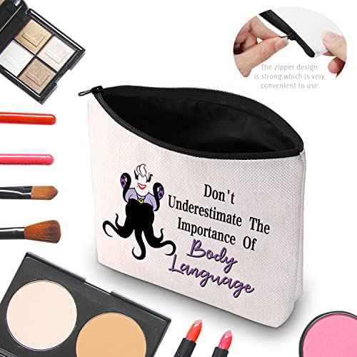 CMNIM Sea Villain Witch Cosmetic Bag Merrmaid Gift for Villain Witch Fans Don't Underestimate The Importance of Body Language