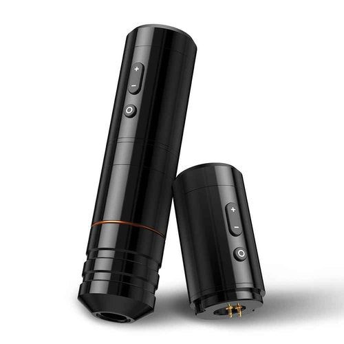 Ambition Ninja Plus Wireless Tattoo Machine - Rotary Cartridge Tattoo Gun with 2000mAh Power LCD Digital Display Brushless Motor Straight Drive Bar Tattoo Equipment for Tattoo Artists