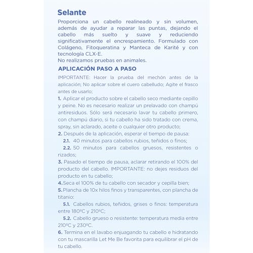 Let Me Be One Step Sealant 1L ? Volume Reducer with Tinting Effect, Formaldehyde-Free Smoothing Treatment with Collagen & Phytokeratin ? 4-in-1 Hair Care from Brazil