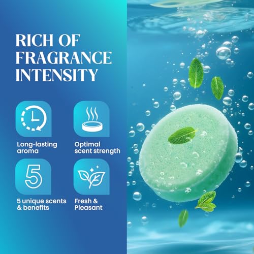 Shower Steamers Aromatherapy, Birthday Gifts for Men Teen, Stocking Stuffers White Elephant Christmas Gift for Adults, Natural Essential Oils Bath Bombs Relaxation SPA ? 15 Tablets