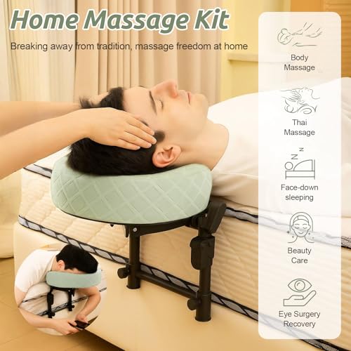 Massage Headrest for Bed, Adjustable Massage Face Cradle at Home, Portable Massage Table Kit for Sleeping Mattress, Face Down Pillow After Eye Surgery