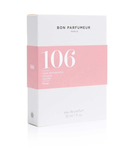 Bon Parfumeur Eau de Pafum 106 with Damascena Rose, Davana and Vanille 30ml Floral Intense