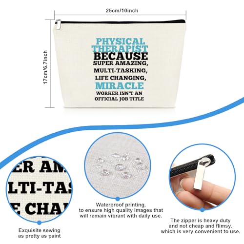 Physical Therapist Gift for Women Cosmetic Bag Physical Therapist Appreciation Gifts PT PTA Gift Physical Therapy Makeup Bag Thank You Gift for Physical Therapists Assistant Christmas Birthday Gift