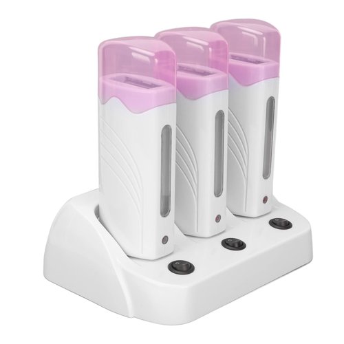 Yosoo 3PCS Epilator Machine Set Portable Electric Hair Removal Wax Epilator Machine Kit for Travel Waxing Kits Roll on Cartridge, Hair Removal for Women and Men Waxing