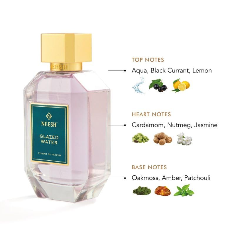 NEESH Glazed Water (100ml) Extrait De Parfum, Perfume for Men, Luxury Long Lasting Perfume