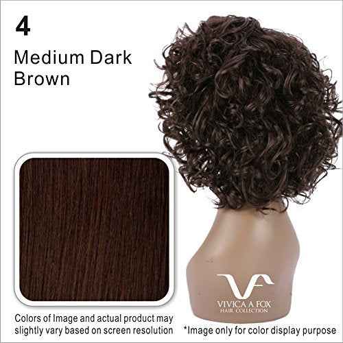 Vivica A. Fox (Carly) - Heat Resistant Fiber Swiss Lace Front Wig in MEDIUM DARK BROWN