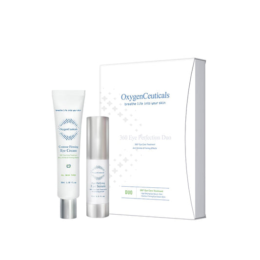 OxygenCeuticals 360 Eye Perfection Duo – Advanced Anti-Aging Eye Treatment Set, Visibly Reduce Dark Circles, Puffiness, Wrinkles, Fine Lines & Crow's Feet, for Women & Men