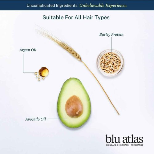 Blu Atlas Men's Natural Conditioner – Organic, Sulfate-Free, Paraben-Free – Deep Moisturizing & Scalp Soothing – Classic Scent (Bergamot, Sage, Patchouli) – Made in America – 32 oz