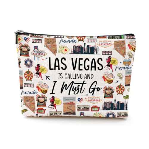 Las Vegas Cosmetic Bag Makeup Bag Las Vegas Lovers Gift Las Vegas Travel Souvenir Merch Vacation Friendship Gifts for Women Friends Sister Traveller Daughter Girls Trip Gifts Favors Christmas Birthday