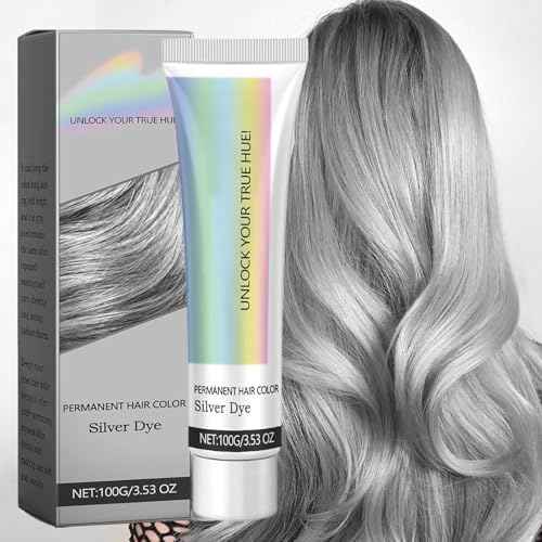 Easiotward Silver Hair Dye, Easiotward 2-in-1 Natural Essence Extract Silver Hair Dye, Silver&Gray Natural HairDye Cream, for All hair Types (2pcs)