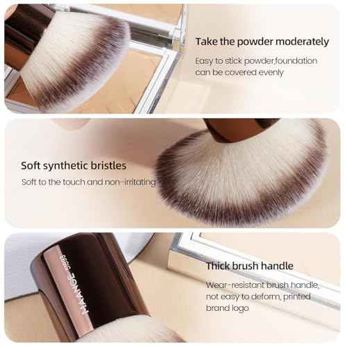 MAANGE 20 Pcs Makeup Brushes with Gift Box, Double-End Multi-functional Makeup Brushes for Blending Liquid Powder Concealer Cream Blush Buffe,CoffeeBrown