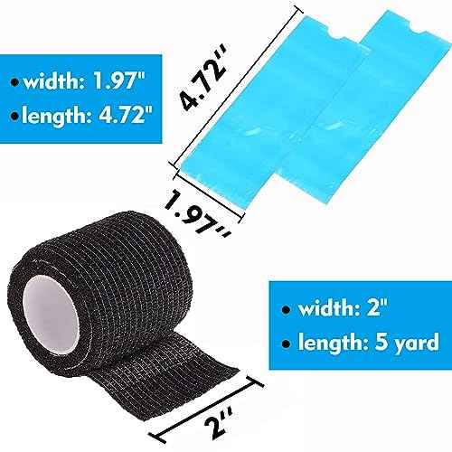 Pen Machine Covers with Grip Tapes - Rayyl 200pcs Tattoo Pen Covers and 4pcs Tattoo Grip Tape Tattoo Machine Bags Tattoo Pen Sleeves Combination Tattoo Supplies