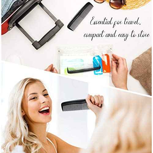 Leinuosen 24 Pieces Hair Combs Set Plastic Hair Comb for Women and Men, Fine Dressing(Black)