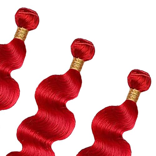 26 26 26 Inch Red Bundles Human Hair Red Body Wave Bundles 8A Peruvian Virgin Remy Double Weft Soft Real Burgundy Hair Extensions