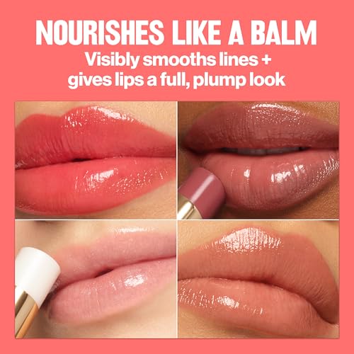 REVLON Super Lustrous Glass Shine Balm, Hydrating Tinted Lipstick, Sheer, Glossy Shiny Finish, 008 Rum Raisin, 0.11 oz