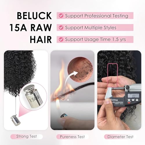 15A Raw Human Hair Wig with Bangs 4x2 Lace Short Water Wave Curly Glueless Wigs Layered Bob Wig Human Hair 180% Density Ready to Wear Wigs Glueless Human Hair for Women (14 Inch 1B Black)
