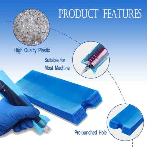Large Pen Machine Covers with Grip Tapes - Gakonps 4pcs Grip Wraps and 200pcs Machine Pen Bags Grip Covers Combination Pen Sleeves