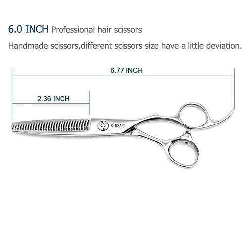 Barber Scissors Set 6 Inch Hair Scissors Set Hair Shear Professional Haircut Shears Hairdresser Thinning Shears 440C Kinsaro