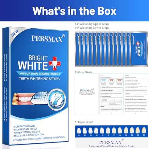 Teeth Whitening Strips ? Professional Dentist Approved, Gum-Safe Formula, 28 Non-Slip Strips Kit, 14 Treatment, Pain-Free Express Whitening in 30 Min, Easy to Use for Bright Smile