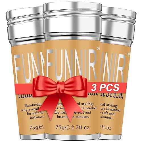 FUNNIR Hair Wax Stick for Slick, Frizzy Hair and Edge Control,Bun Maker & Styling Waxes for Kids & Women & Men