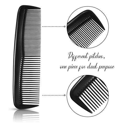 Leinuosen 24 Pieces Hair Combs Set Plastic Hair Comb for Women and Men, Fine Dressing(Black)
