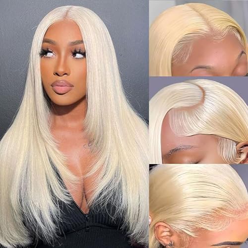 613 13x6 Lace Front Wig Human Hair 20 Inch 200 Density Straight Lace Frontal Wig Pre Plucked With Baby Hair
