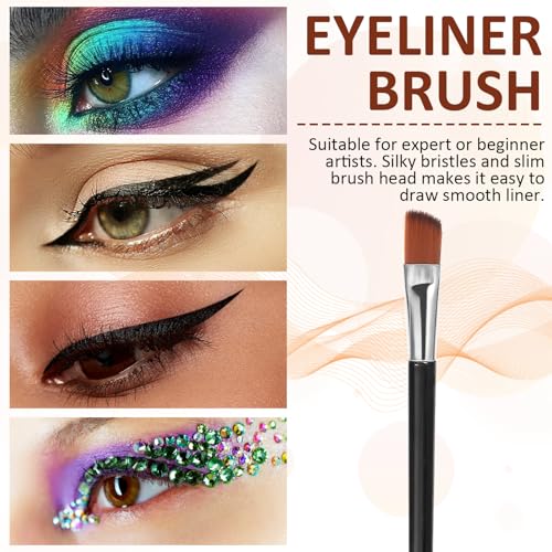 200 PCS Brow Tint Brush Multi Function Eyebrow Brush Cosmetic Brow Brushes for Eyebrows Portable Angled Eyebrow Brush Professional Brow Tint Brush Beauticians Supplies (Black)