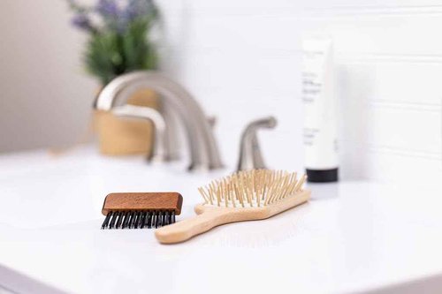 ACCA KAPPA Natural Paddle Hair Brush Wooden Pins Beechwood Anti-Static Scalp-Massage Detangler
