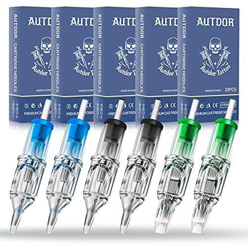Tattoo Cartridge Needles - Autdor 100Pcs Mixed Tattoo Needles Cartridge Round Liner Shader Flat Magnum 3RL 5RL 7RL 9RL 3RS 5RS 7RS 9RS 5M1 7M1 for Tattoo Supplies Tattoo Kit Tattoo Machine