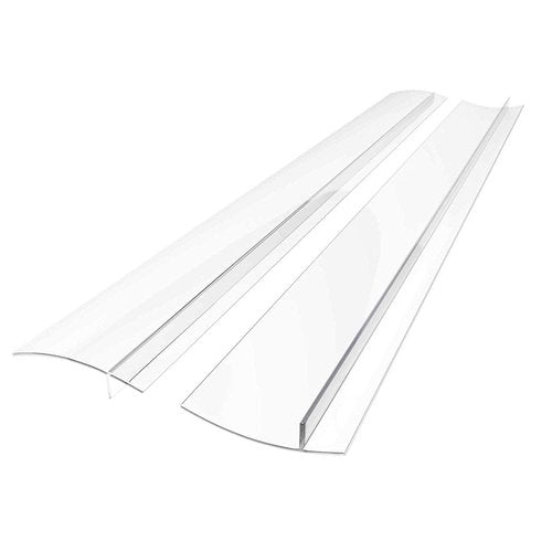 Linda's Essentials Silicone Stove Gap Covers (2 Pack), Heat Resistant Oven Gap Filler Seals Gaps Between Stovetop and Counter, Easy to Clean Stove Gap Guard (21 Inches, Clear)
