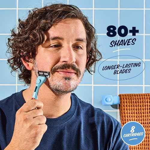Dollar Shave Club | 6 Blade Razor Refills (8 Pack) | 6 Stainless Steel Blades for a Close & Comfortable Shave