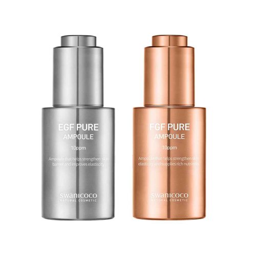 Swanicoco EGF FGF Ampoule Set, Firming, Anti Aging, Skin Elasticity, Skin Repair, Lightweight Serum Korean Skincare. Stocking Stuffer, Christmas Gift for Women