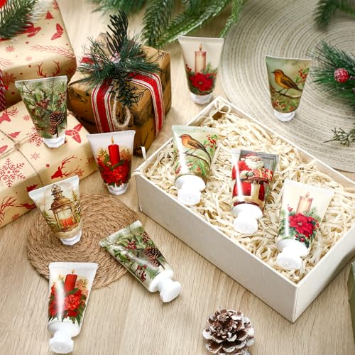72 Pcs Christmas Lotion Bulk Gift Set, Travel Size Christmas Mini Body Lotion Bulk, Retro Moisturizing Body Cream for Women Homeless Birthday Xmas Gift Stocking Stuffer