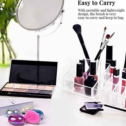 Hair Brush, Detangling Brush Portable Travel, Glitter Egg Shape Anti Static Knots, Air Cushion Massage Detangler Brush for Adults Kids Curly Long Thick Dry Wet Frizzy Damaged Hair