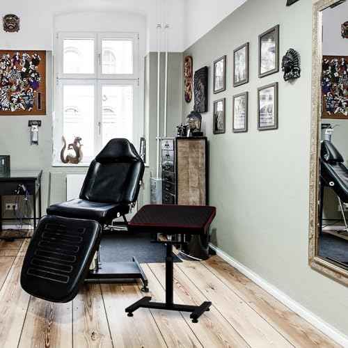 POARMEEY Large Tattoo Armrest Stand with Hydraulically Adjustable Height for Professional Tattoo Artists