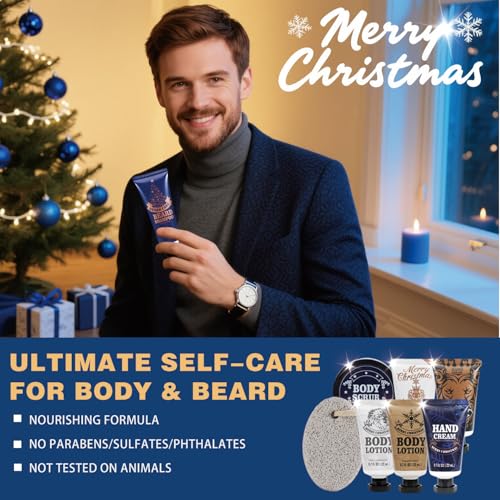 Advent Calendar 2025 for Adults, BODY & EARTH 24-Day Mens Advent Skincare Calendar 24PCS Beard Care Grooming Set, 2025 Beauty Countdown Calendar Christams Holiday Suprise Gift for Dads Boyfriend