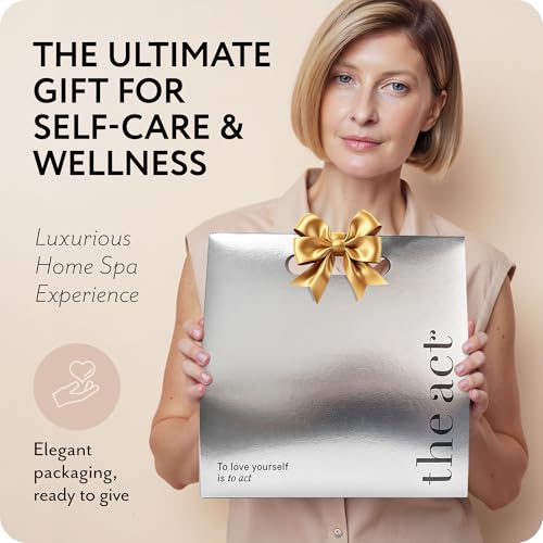 THE ACT Body Spa Gift Set ? Firming Body Cream - Body Wrap Mask - Coffee Scrub ? Gift Box for Women Daughter Mom Wife ? Luxury Skincare - Self Care Basket Birthday Mother¡¯s Day - Relaxation & Wellness