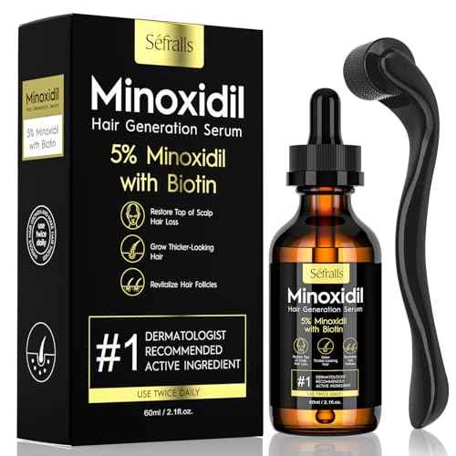 5% Minoxidil Hair Growth Oil for Men & Women - Extra Strength Regrowth Serum, Topical Hair Loss Treatment Serum, Thicker, Healthier Hair & Beard Growth Kit, 2.11 fl.oz