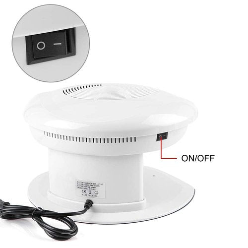 Nail Dryer Hot & Cold Air Nail Dryer Warm-Cool Nail Polis Drying Fan Manicure Tool White UV Gel Nail Lamp for Fingernail & Toenail Gels Based Polishes US Plug 110v