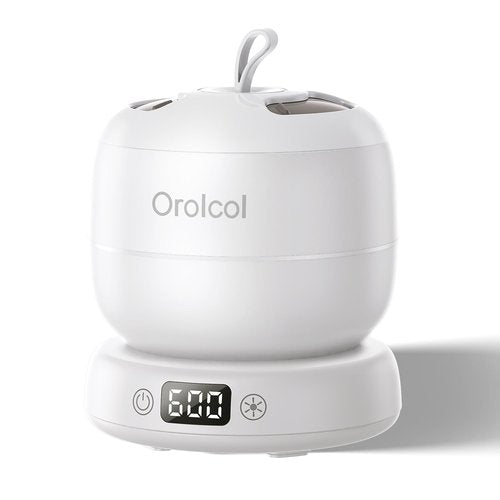 Ultrasonic Retainer Cleaner Machine,Mouth Guard Cleaner,Dental Pod Cleaner/Night Guard Cleaner/Aligner Cleaner Waterproof 3 Powerful Cleaning Modes 180ml-Best Gift for Braces Users/Christmas